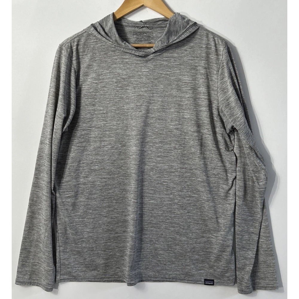 Mens Patagonia Capilene Cool Daily L/S Hoodie Sz Medium Sun Shirt EC